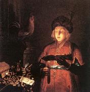 Gobindram Chatera Young Man with a Candle oil painting